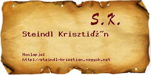 Steindl Krisztián névjegykártya