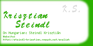 krisztian steindl business card